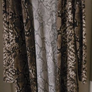 Snake Print Long Duster